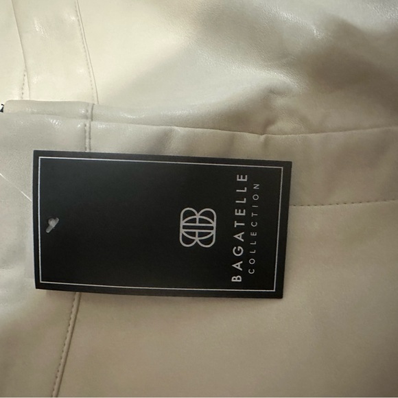 Bagatelle Off-White Faux Leather Pants - Picture 2 of 7